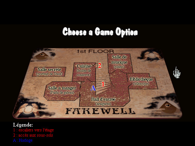 plan rez de chaussée the 7th guest
